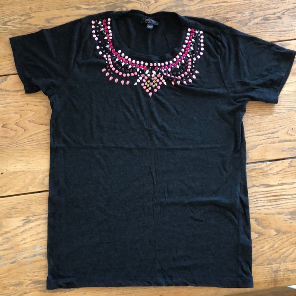 Topshop beaded t-shirt